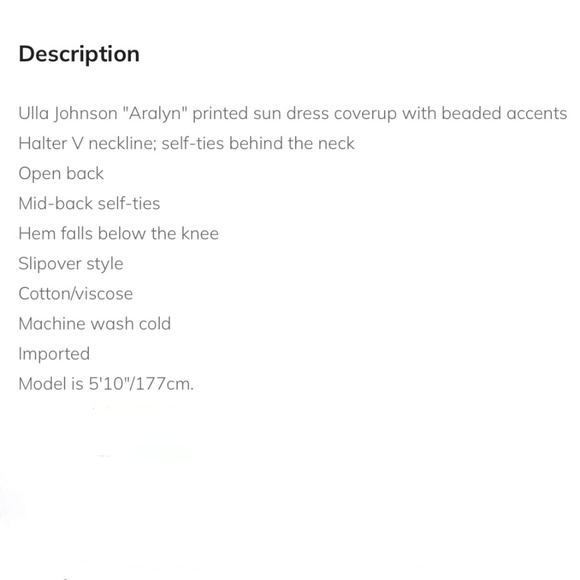 Ulla Johnson Aralyn Cotton / Viscose Halter Dress M - Picture 7 of 13